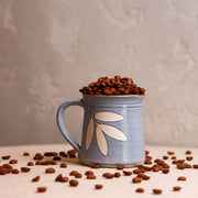 Foliage Imprint Mug - Satin Blue